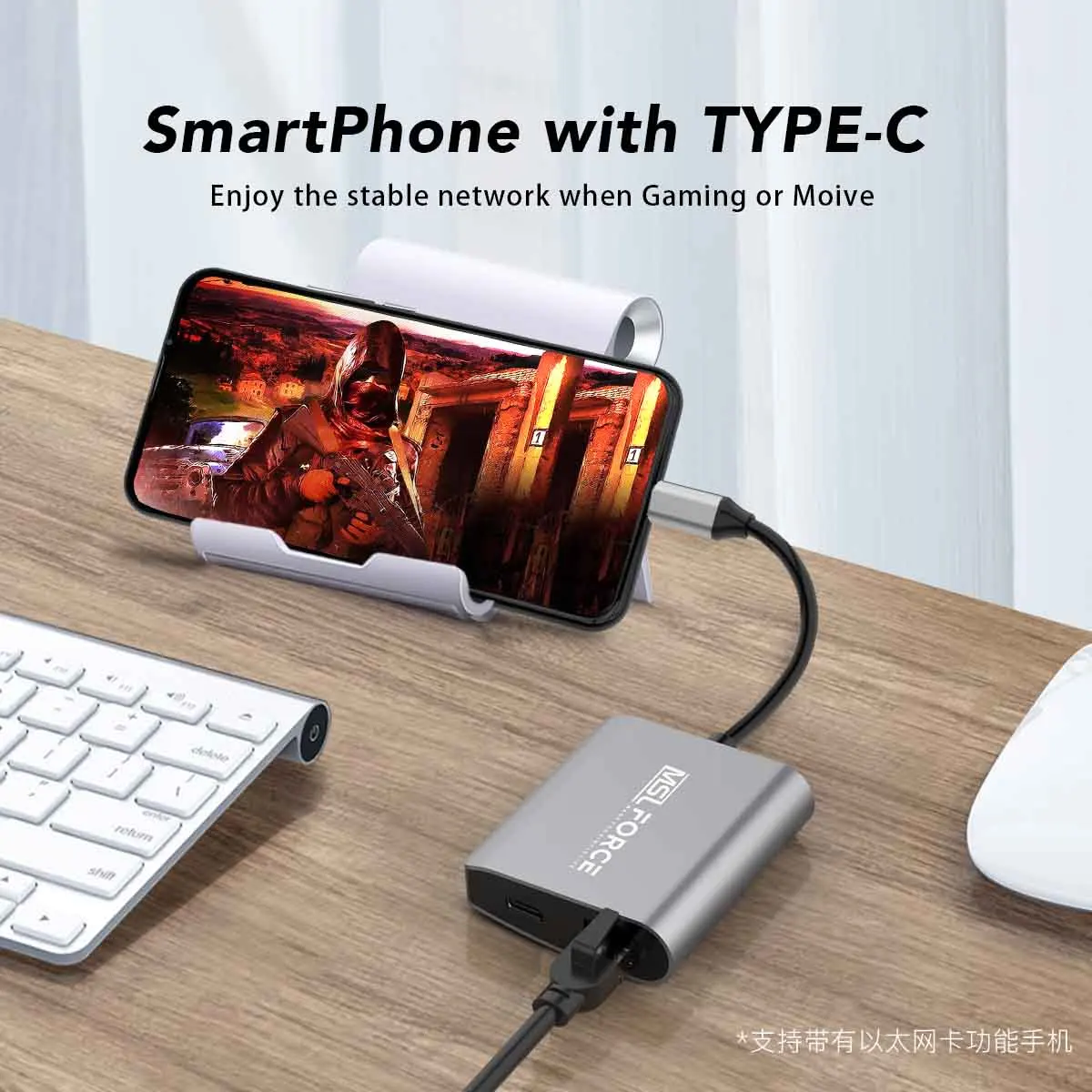 USB-C гигабитный адаптер RJ45 со скоростью прохождения PD100W скорость Ethernet 1000 Мбит/с