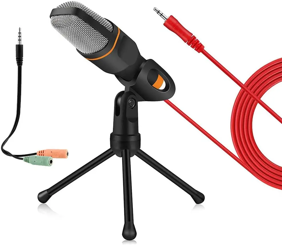 

SF666 Microphone computer network voice game live broadcast karaoke chat recording mic 3.5mm jack with desk tripod stand
