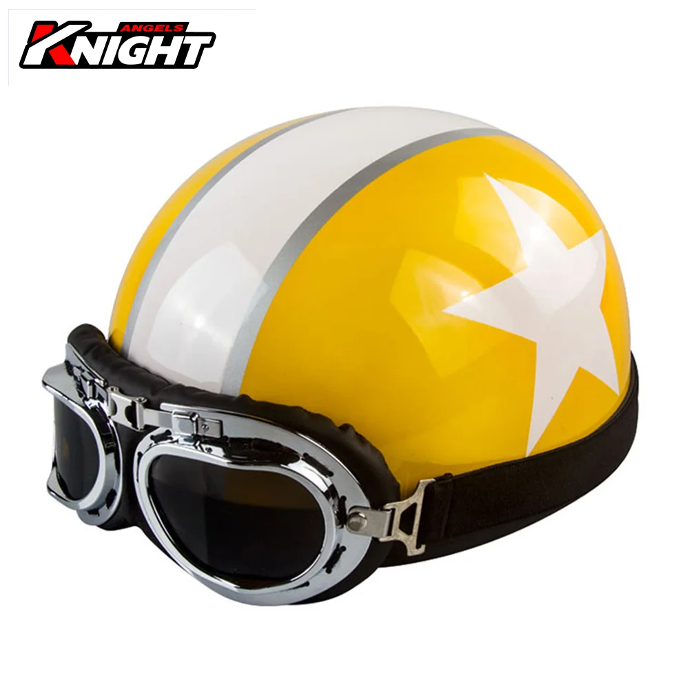 Мотоциклетный шлем на пол лица для мужчин и женщин винтажный езды