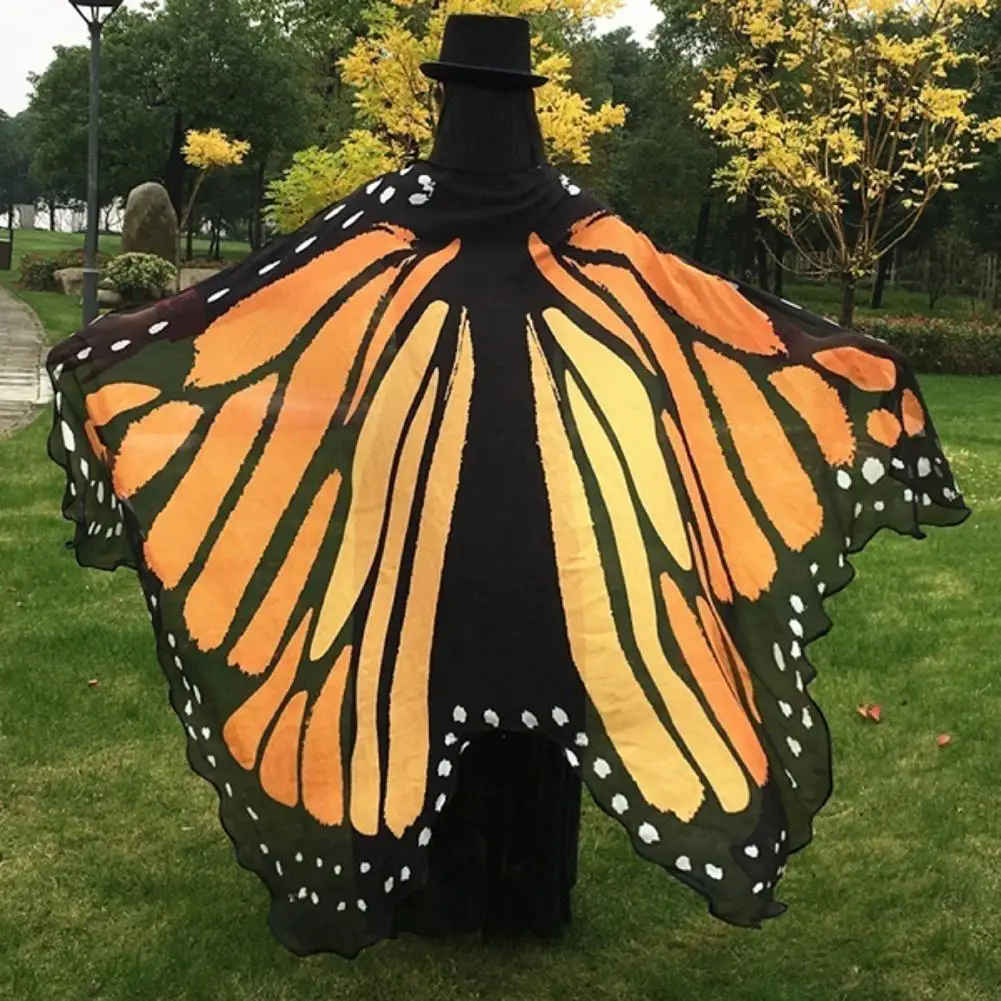Shawl Wrap Poncho Scarf Smooth Ultra-soft Polyester Wide Spread Butterfly Pattern Fashion Accessories for Beach |