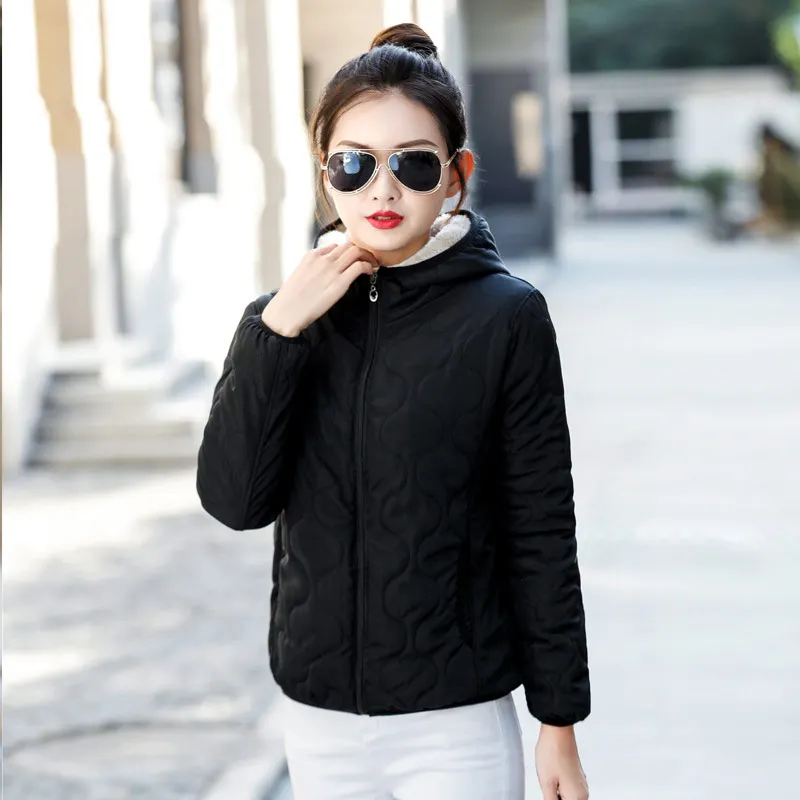 

Woman parkas 2021 new warm winter jackets women coats casual long sleeve hooded women clothing zipper outerwears femme veste