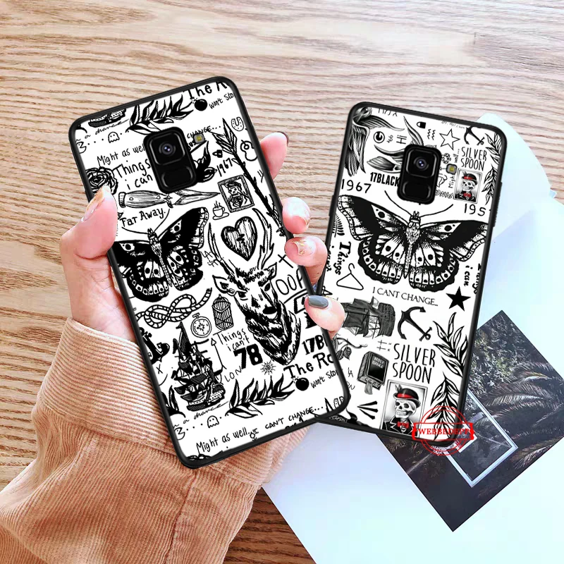 Силиконовый чехол с бабочками в стиле Гарри для Samsung A3 A5 A10S A30S A50S A6 Plus 2018 A7 A8 A9 A10 A30