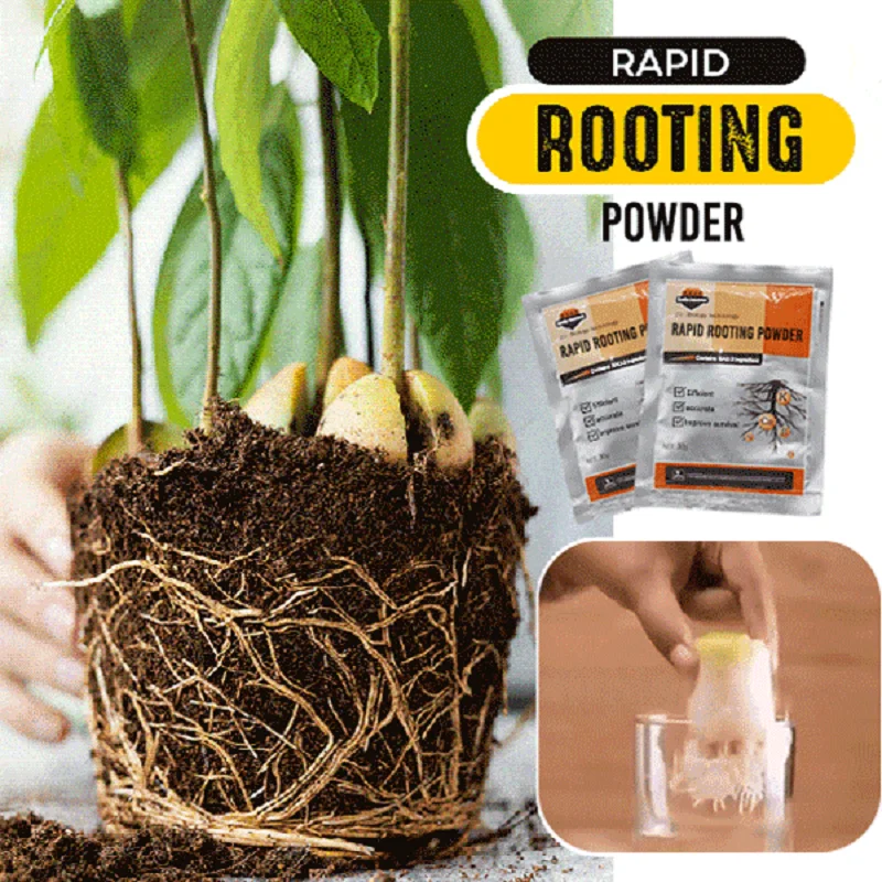 

2Pcs Quick Rooting Powder Extra Fast Plant Flower Rooter Hormone Powder Growth Transplant Fertilizer Strong Sprout Seed Agent