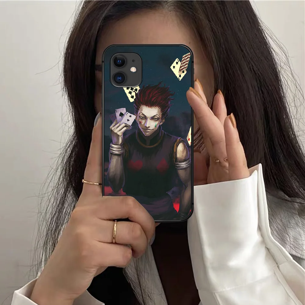 

Anime HUNTER X HUNTER Hisoka Phone Case For Iphone 12 Mini 11 PRO X XR XS MAX 6 6s 7 8 Plus 4 5 5s SE 2020 black Waterproof