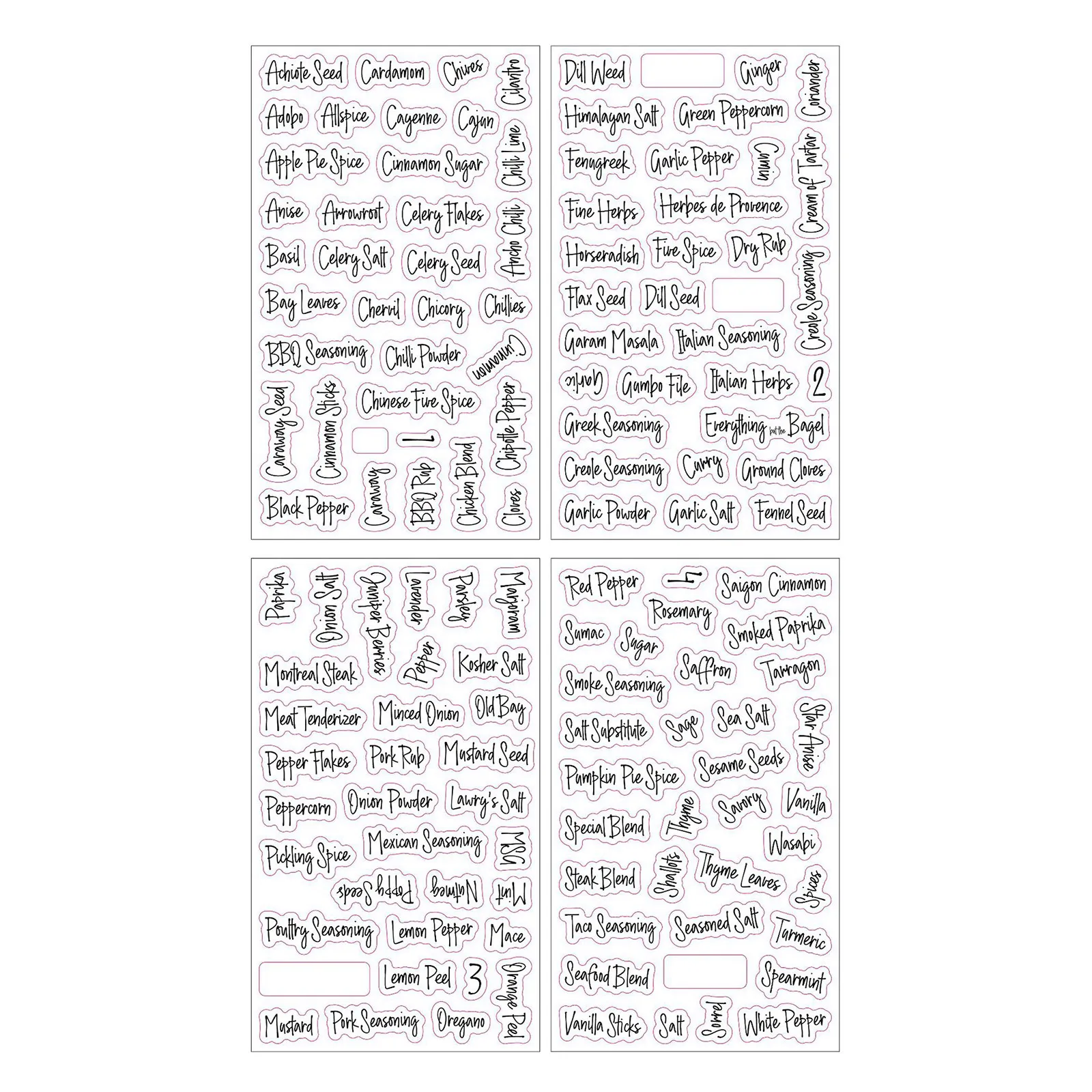 8 шт. многоразовые этикетки для специй кладовой каменной банки печатные наклейки