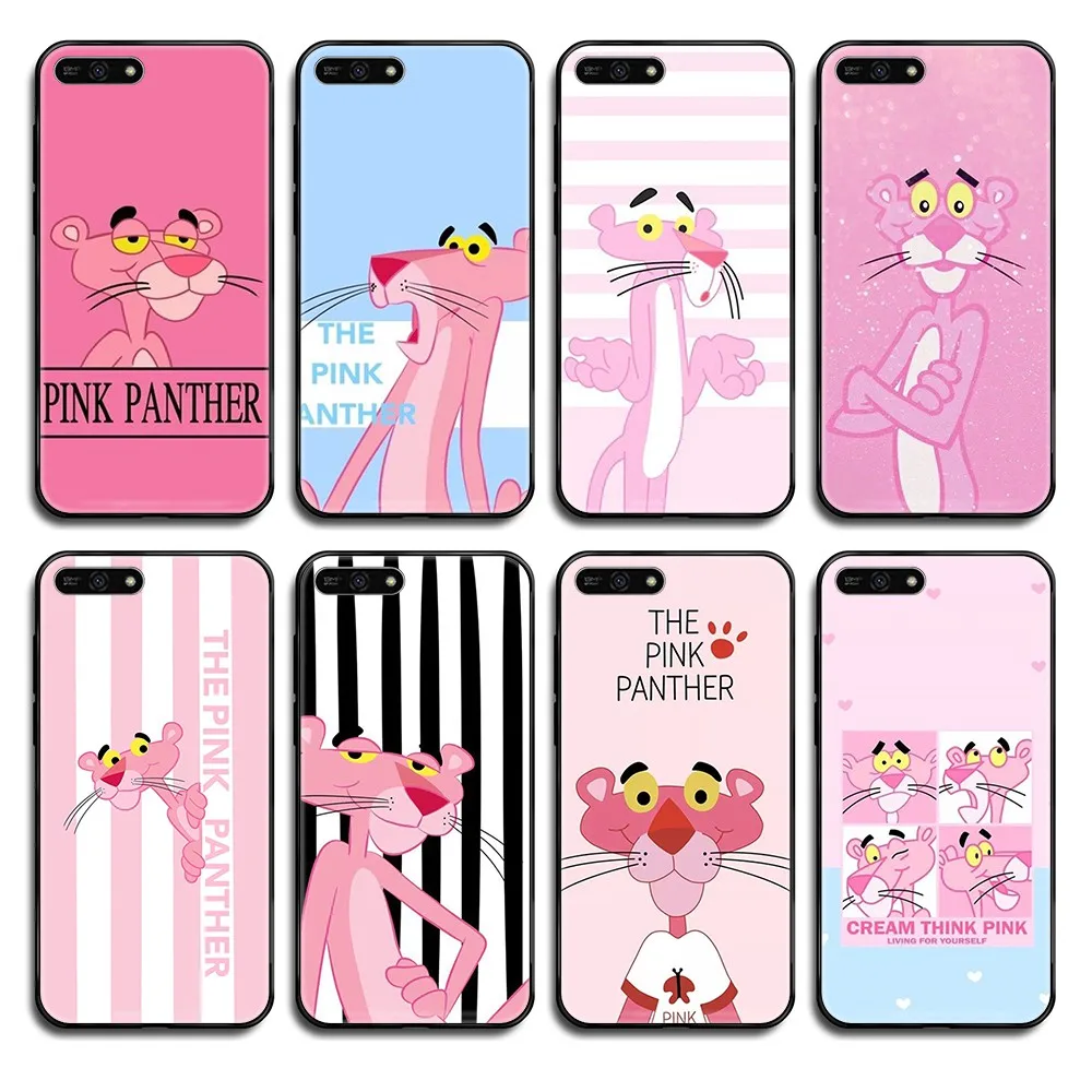 Розовый пантера мультфильм милый 3D Искусство водонепроницаемый корпус черный