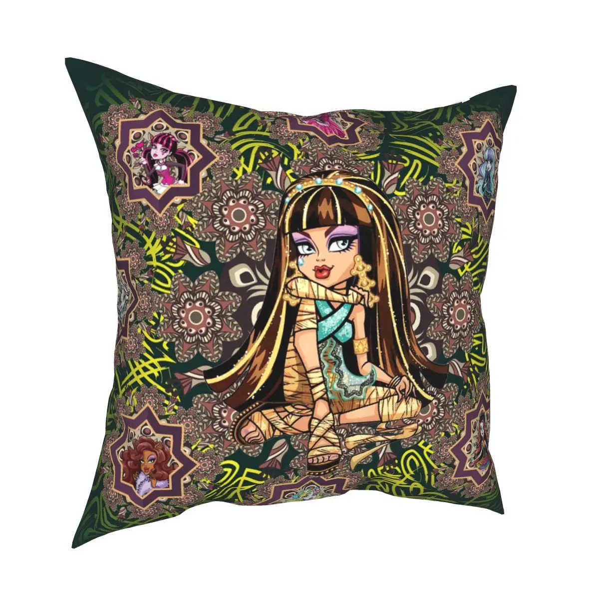 

Cleo De Nile Monster High Pillowcase Soft Polyester Cushion Cover Decoration Pillow Case Cover Home Zippered 45X45cm