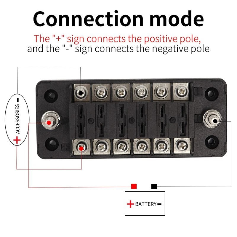 6 независимых замыканий блок предохранителей с отрицательной Шиной ATC/ATO полосный
