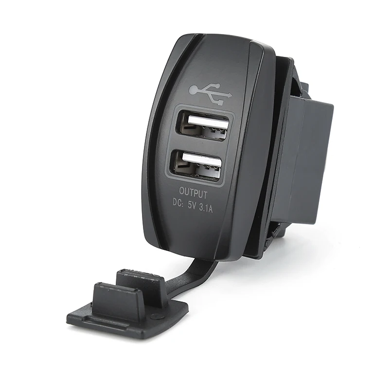 Универсальное автомобильное зарядное устройство с двумя USB портами 12 24 В 3 1