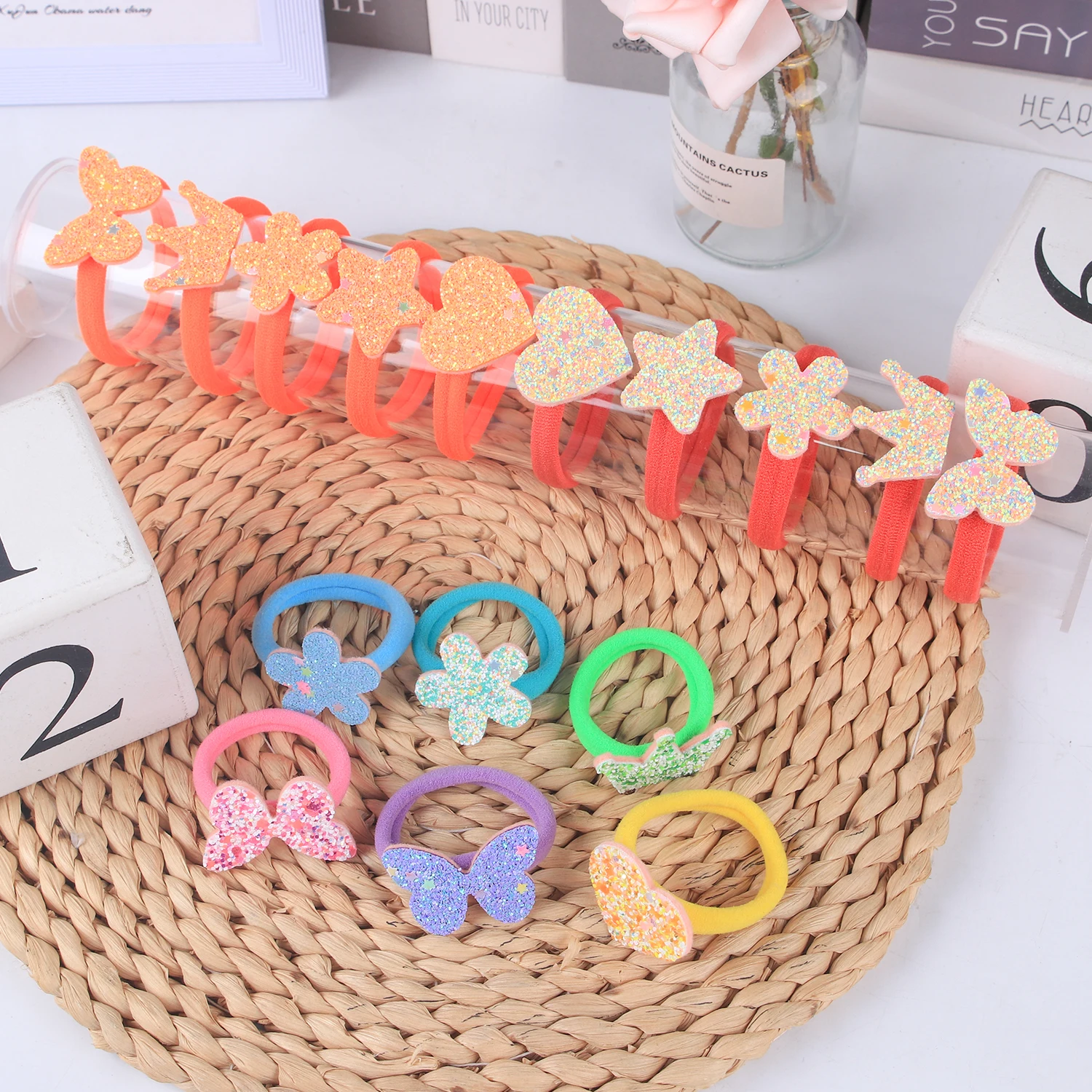 Набор аксессуаров для волос XIMA с блестками в виде бабочек эластичная повязка