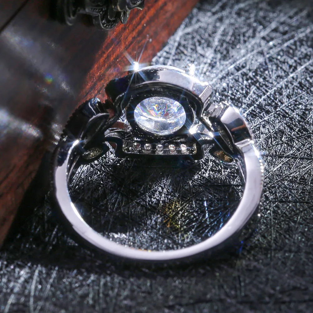 Visisap Ретро Кольца с листьями для женщин винтажные обручальные кольца Блестящий