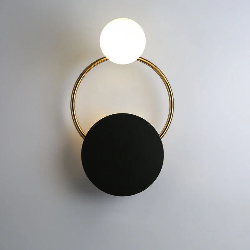 

modern mirror light nicho de parede glass ball bedside aisle living room cabecero de cama home deco
