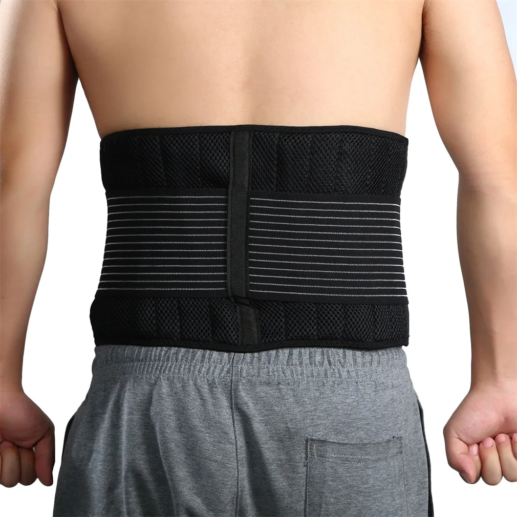 

OUTAD Black Breathable Nylon Neoprene Double-Pull Lumbar Support Belt for Ultimate Protection Freedom Movement