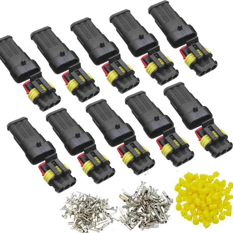 

Electrical Auto Wire Connector,10 Kit Way Male and Female Waterproof