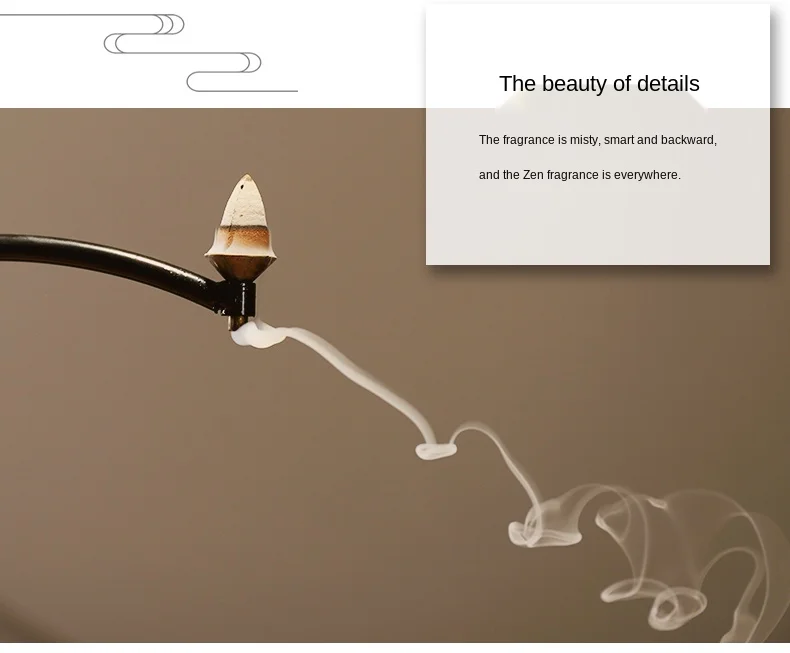 

zq Backflow Incense Burner Dried Landscape Ceramic Hallway TV Cabinet Lucky Living Room Decoration