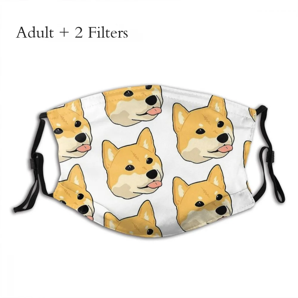 

Shiba Inu Mlem Mouth Face Mask Lovely Animal Protection Reusable Washable Mascarilla With Filters