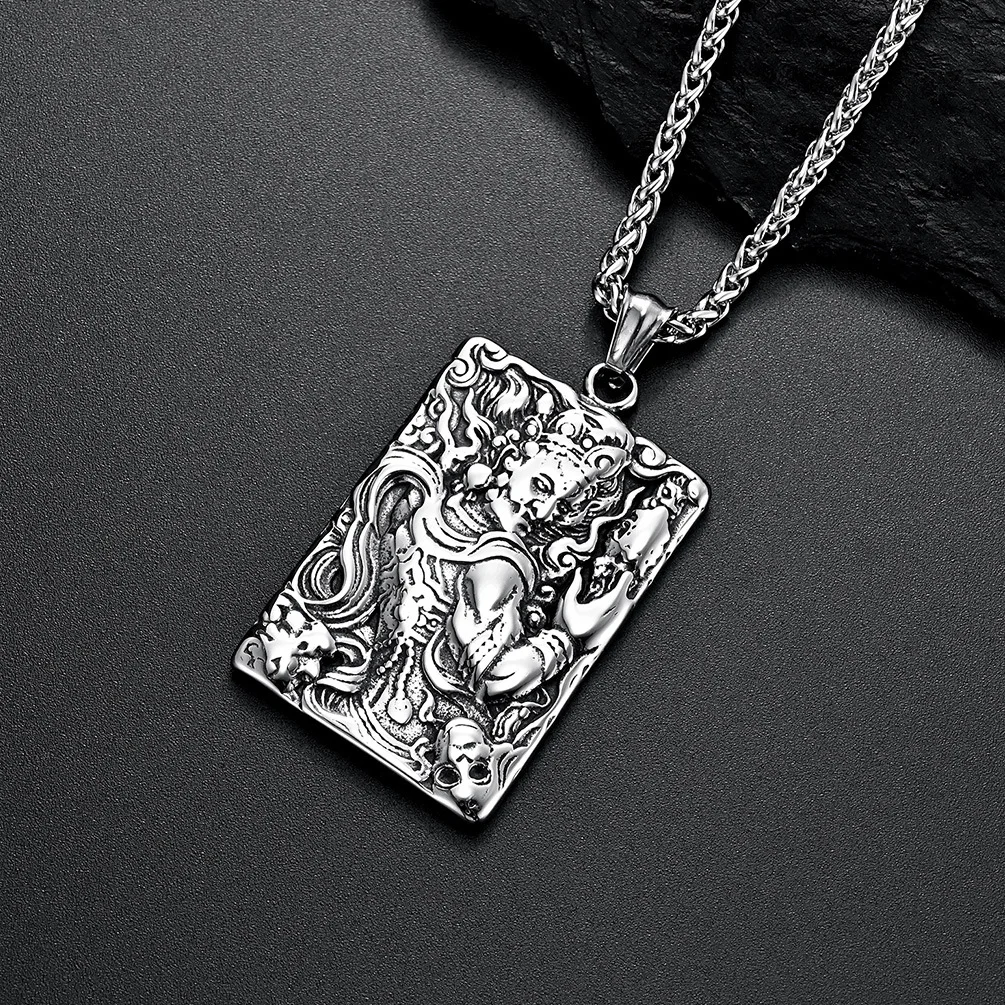 Новый дизайн 2021 этнический винтажный буддизм Амулет из титановой стали кулон