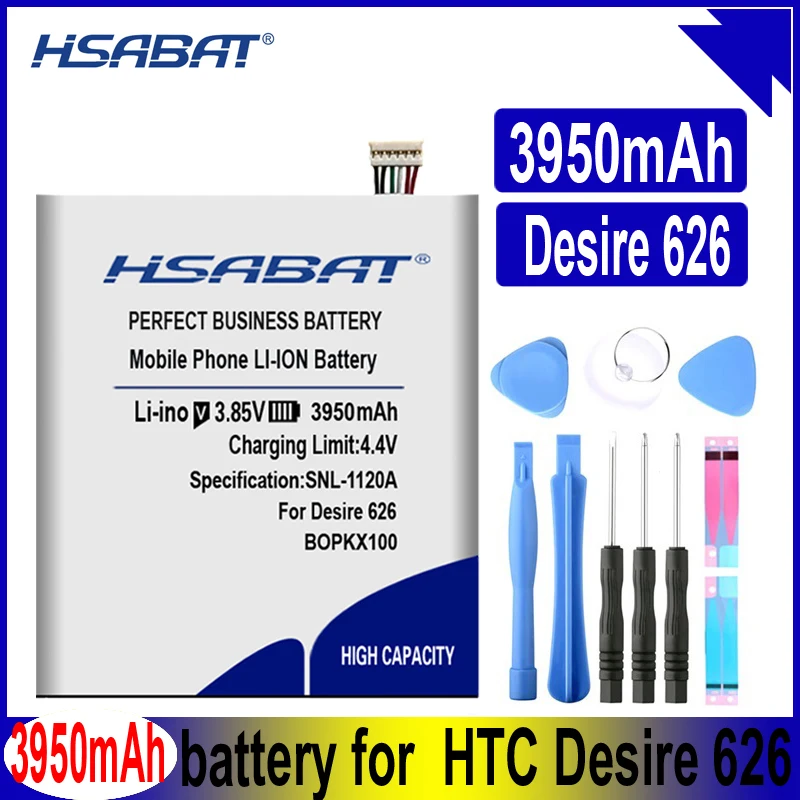 HSABAT 3950 мАч B0PKX100 BOPKX100 Сменный аккумулятор для HTC Desire 626 D626W D626T 626G 626S D262W D262D A32 |