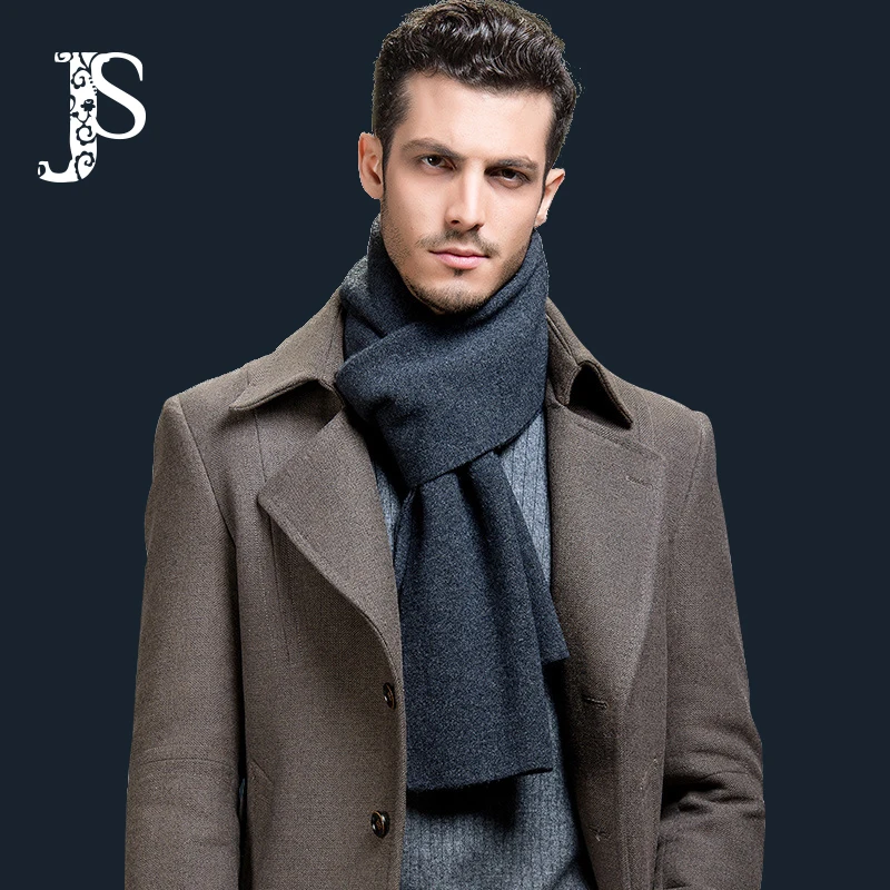 

Men's scarf autumn and winter new Korean version 100% pure wool annual meeting red scarf thickened Bib man