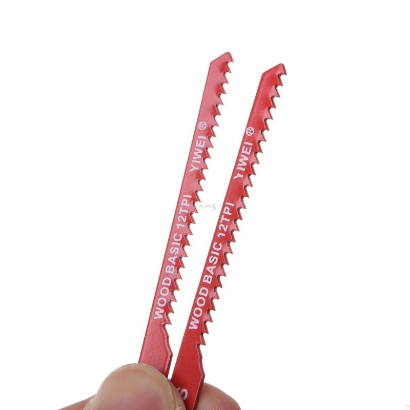 

5pcs Durable U-shank High Carbon Steel 12 TPI Reciprocating Saw Blade Cutter For Wood Jig Cutting