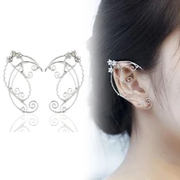 elf ear cuffs clip on earrings wing tassel filigree fairy wrap earrings elven cosplay fantasy costume