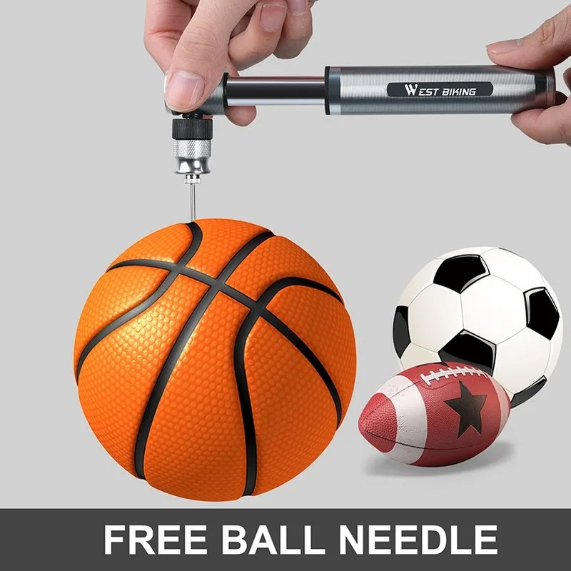 

Mini Portable Aluminium Alloy Bicycle Air Pump Bike Tire Inflator Super Light Accessories MTB Road Silver Bike Cycling Pump