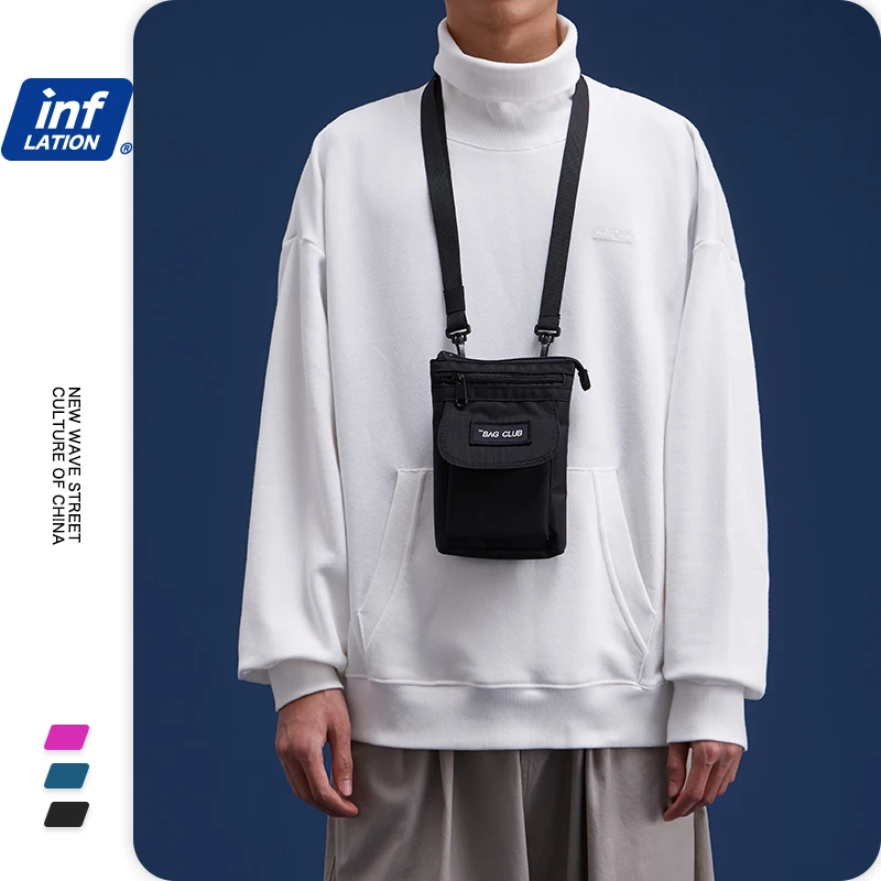 Мужская поясная сумка с буквенным принтом INFLATION модная Дорожная мессенджер на