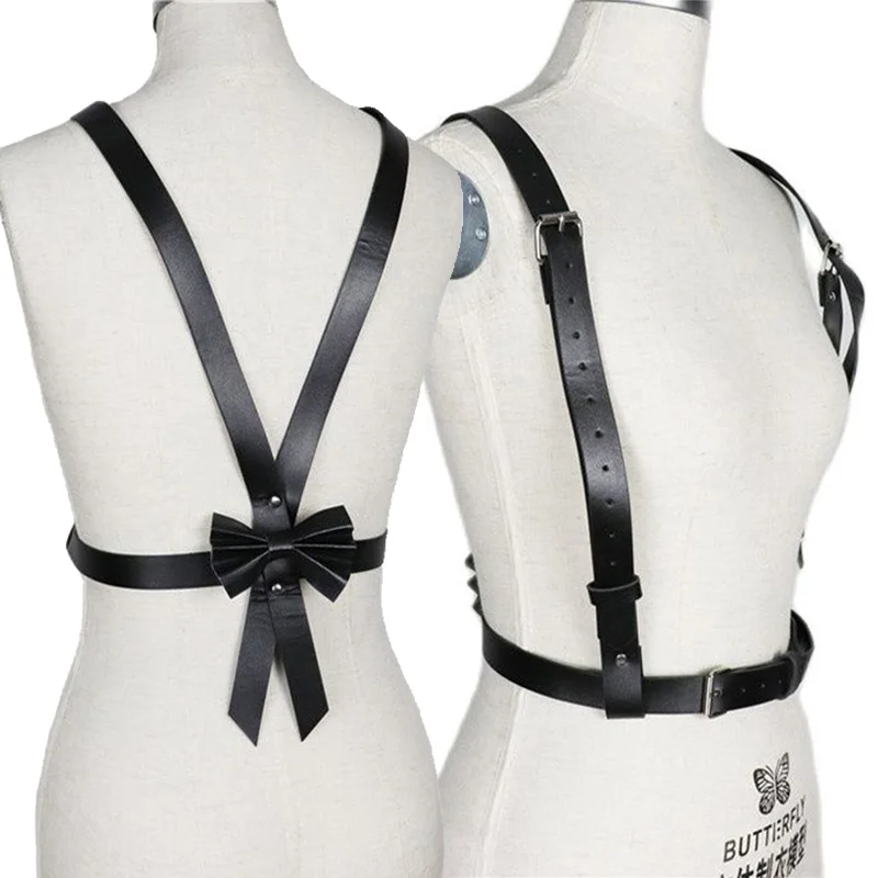 

2020 New Fashion Adjustable Bow Strap Belt Luxury Faux Leather Women Belt Female Chastity Belt Sexy Dress Erotic Lingerie Women