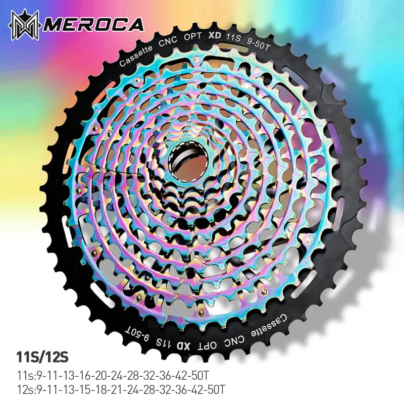 Горный велосипед MEROCA Сверхлегкий полый с ЧПУ Freewheel 11/12 скоростей 9 50T встроенная