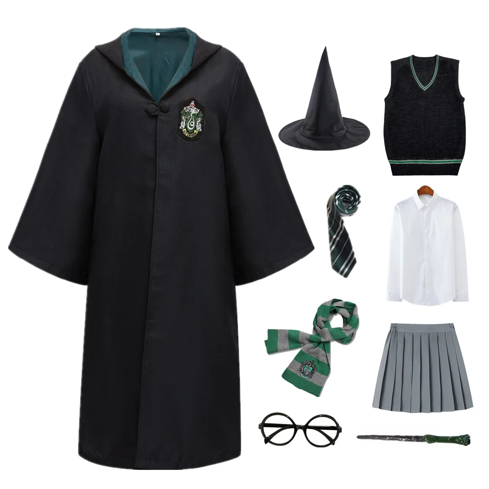 Детский Взрослый Костюм Школьная фотосессия волшебный школьный халат Плащ