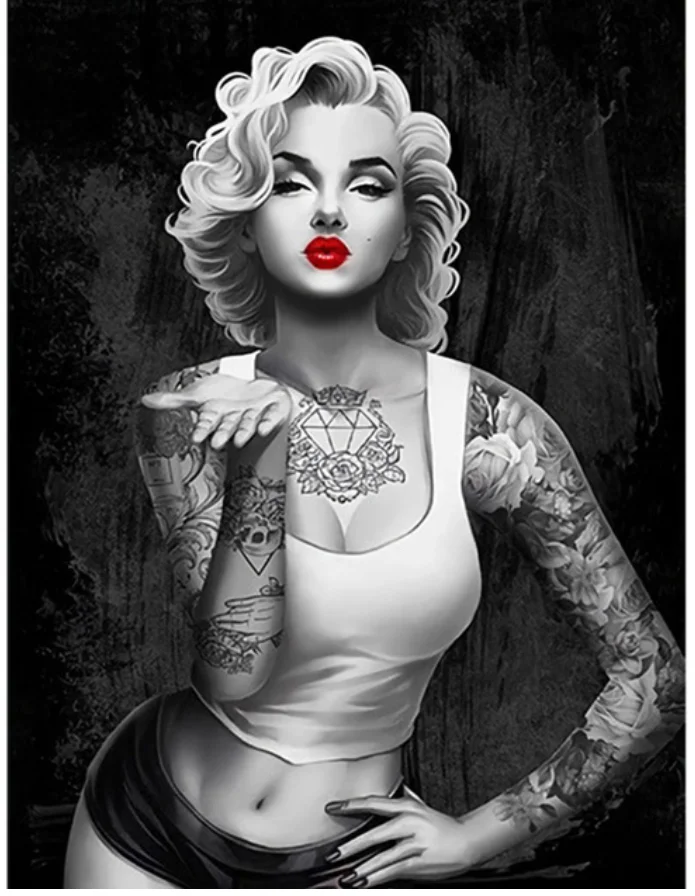 Монро Алмазная вышивка полное изображение леди портрета Алмазная живопись Комплект камней Наклейки на стену Новое хобби Diamond Dotz on.