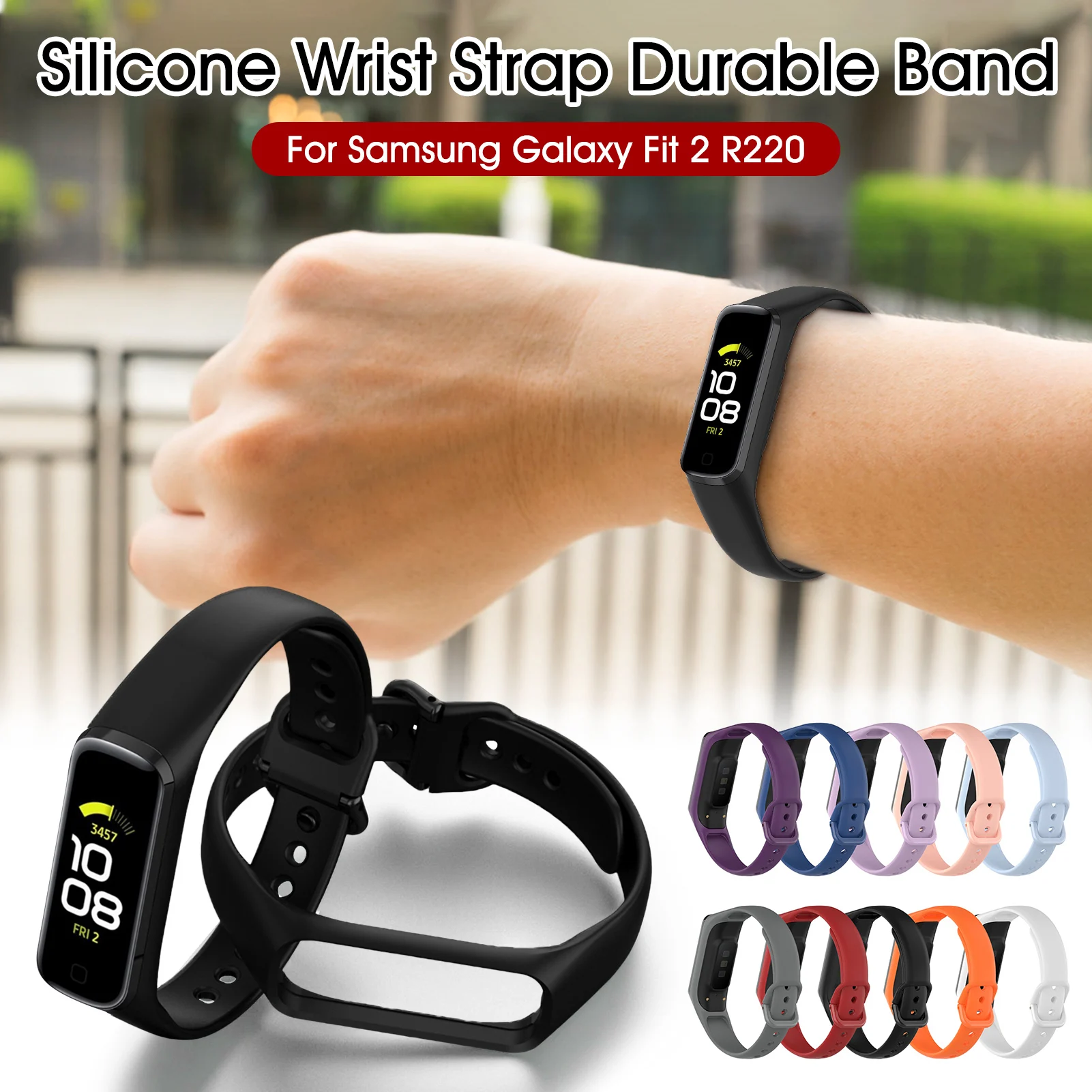 Спортивный силиконовый ремешок для часов Samsung Galaxy Fit 2 R220/fit R370 браслет сменный