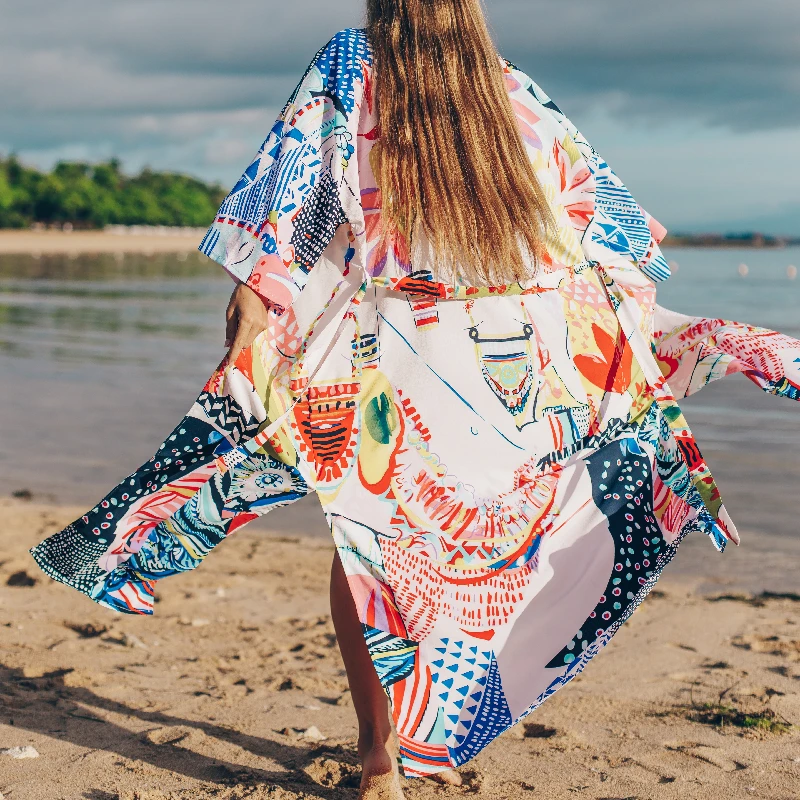 2021 накидки с богемным принтом бикини банное платье розовая хлопковая туника