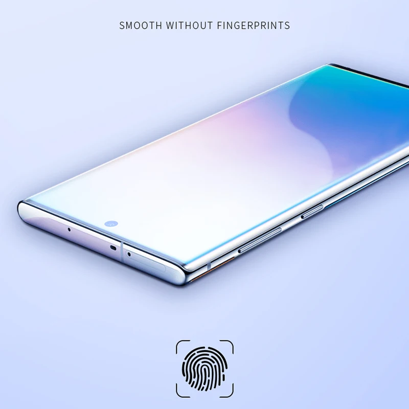 Защитное стекло 21D UV Note 10 Plus для Samsung Galaxy S8 S9 S10 5G 8 9 Full Glue + закаленное