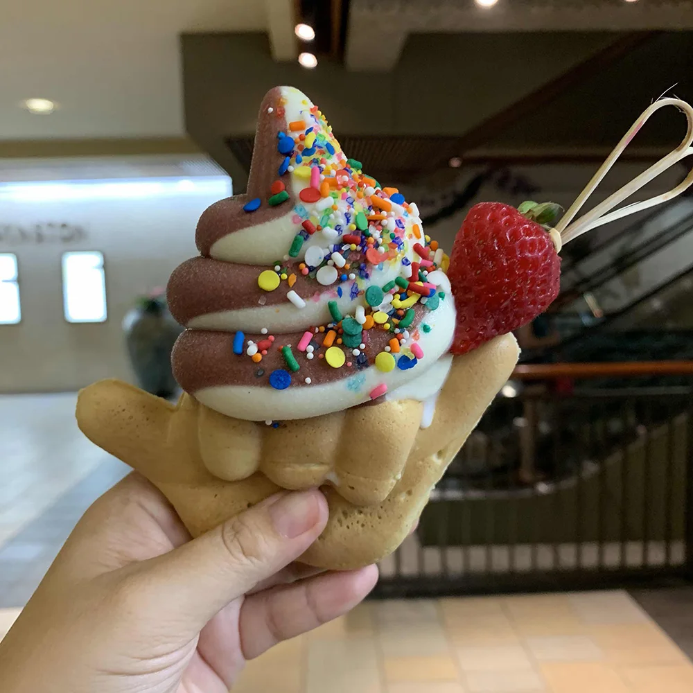 Электрическое оборудование для выпечки Электрический вафельница мороженого