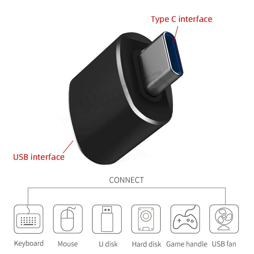 Мини кабель с разъемом USB type C OTG адаптер для Samsung Huawei Xiaomi телефон зарядное