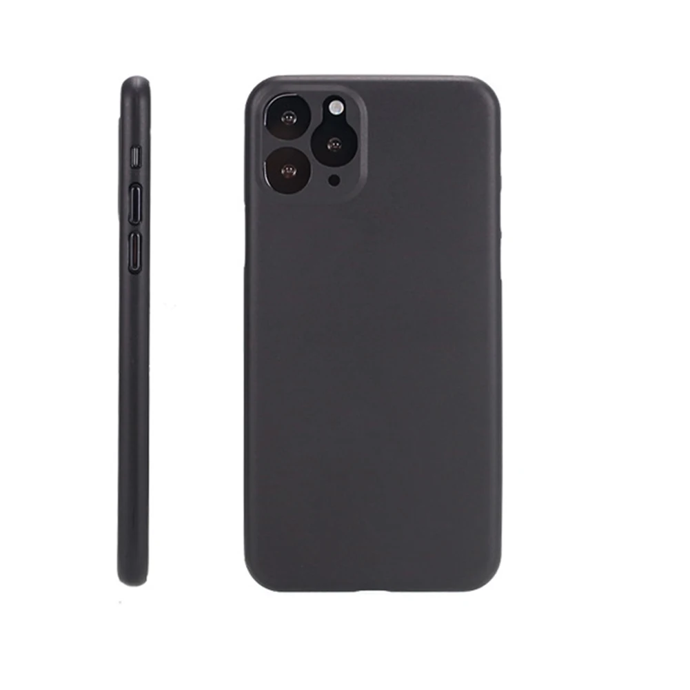 Тонкий прозрачный матовый ТПУ чехол для iPhone 11 Pro Max ультра тонкий мягкий