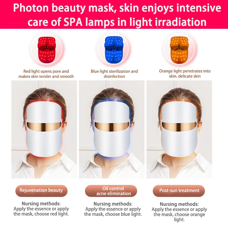 Belleza Facial Masque LED Mask Beauty Skin Rejuvenation Photon Red light Therapy Wrinkle Acne Tighten Care | Красота и здоровье