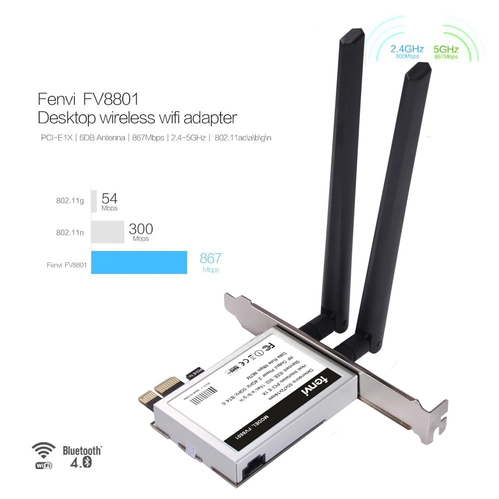 Настольный двухдиапазонный 1200 Мбит/с 802.11ac 7260NGW AC1200 беспроводной PCI E Wifi Bluetooth карта