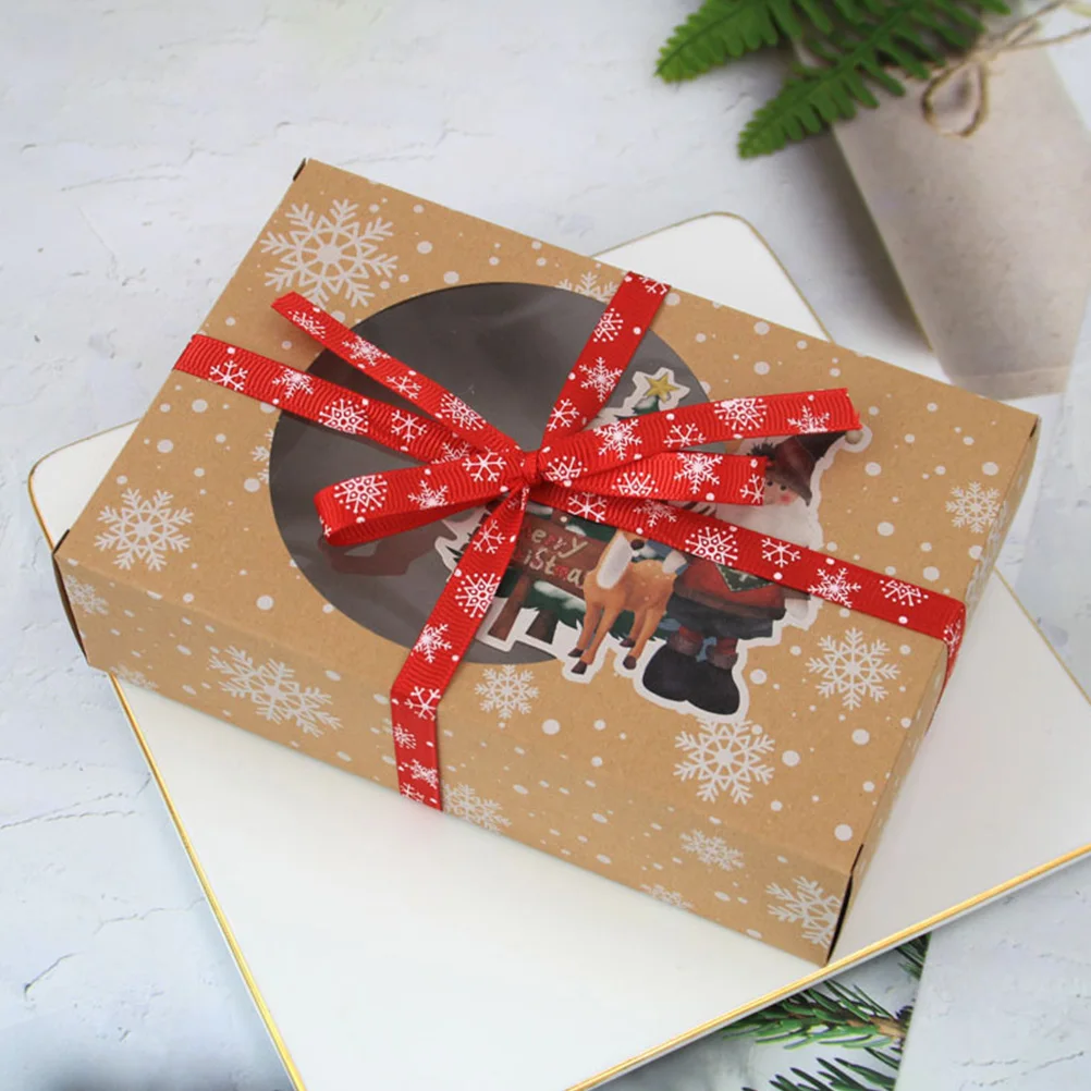 24 шт шикарная модная декоративная коробка из крафт-бумаги для упаковки печенья