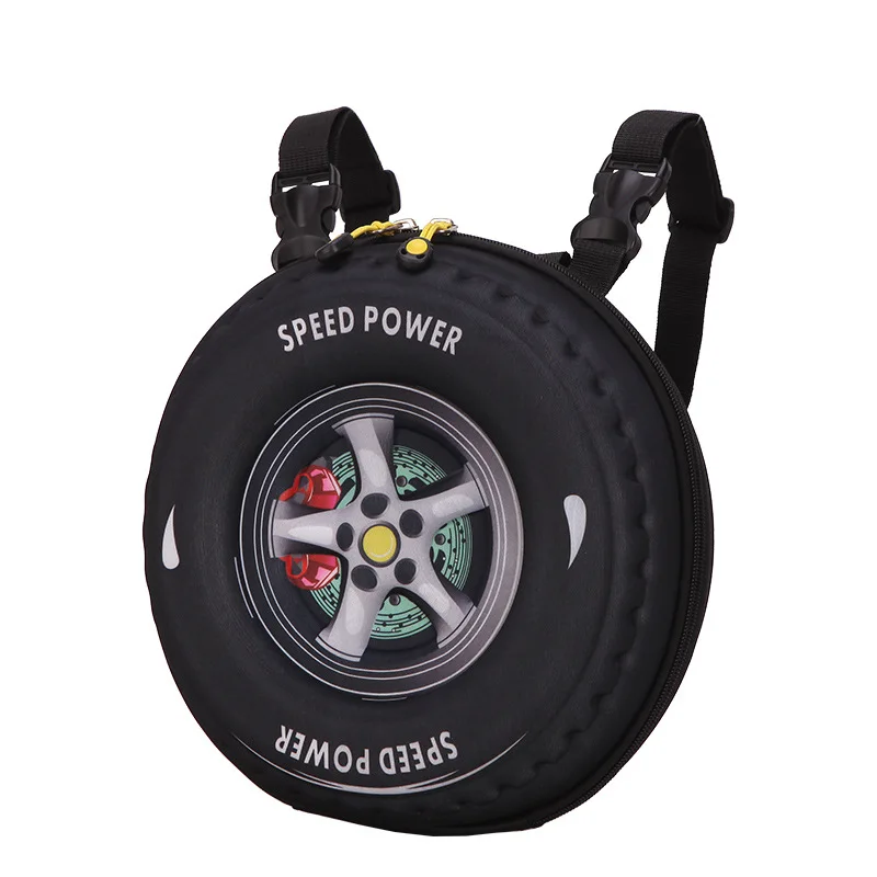 Креативный Детский рюкзак с объемными шинами милый школьный в форме колеса