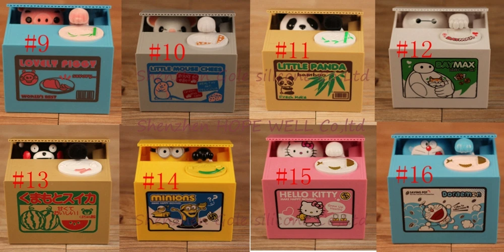 Автоматизированная панда свинья собака мышь itazura кошечка копилка для монет