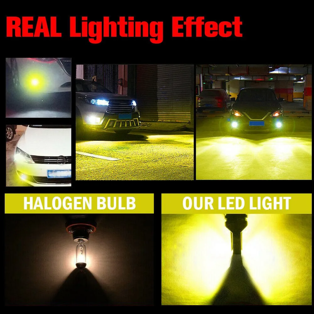 

360° Foglight Bulbs 9006 Brake DRL Fog Lamp Fog Light Golden Yellow HB4