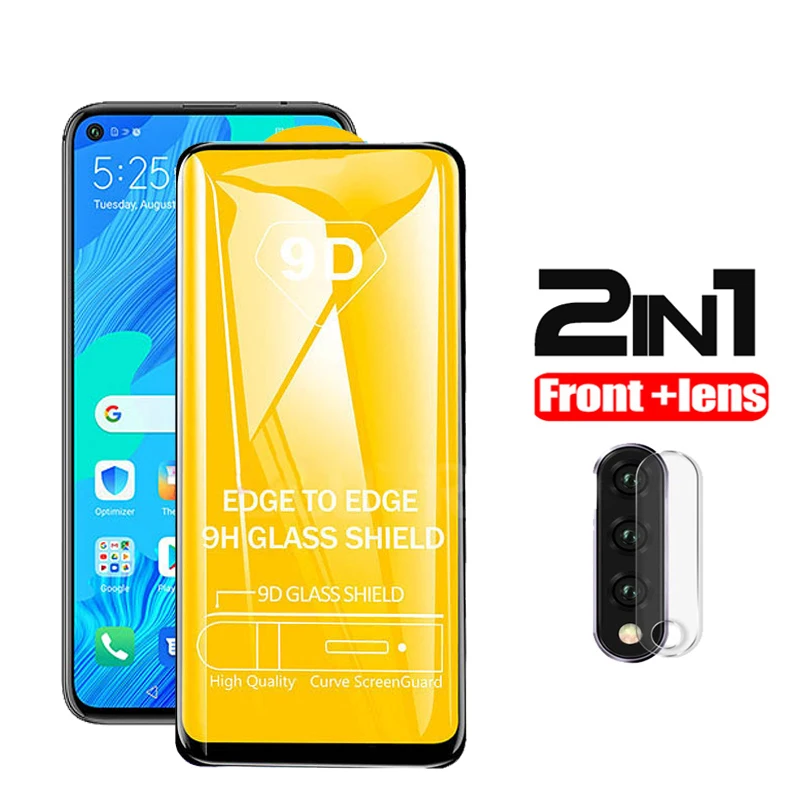 Закаленное стекло для объектива камеры 2-в-1 Huawei Nova 5 T t YAL-L21 6 26 дюймов Защита экрана