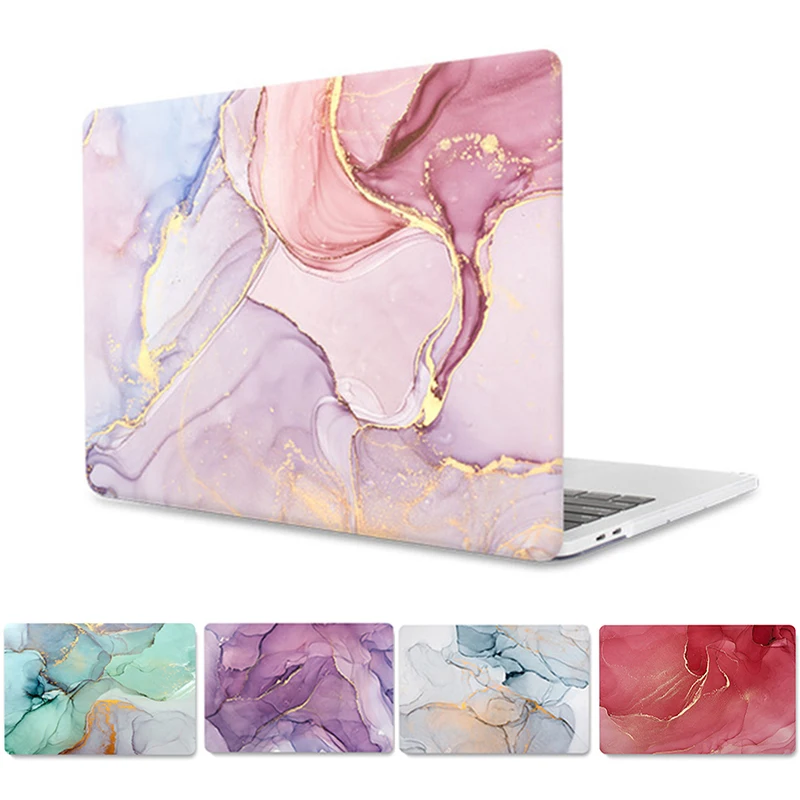 

Marble Hard Shell Laptop Case for Macbook Pro 16 A2141 Pro 13 A2289 A2251 Retina 15 Touch Bar ID For Macbook Air 13 A2179 Cover