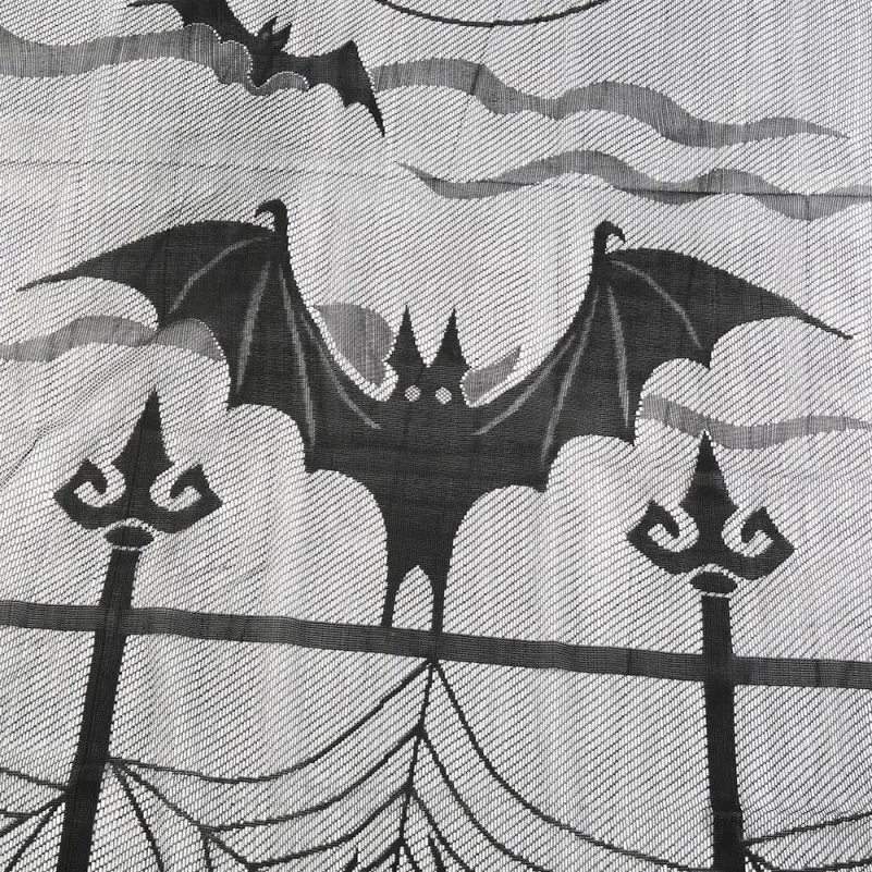 1 шт. Горячая Хэллоуин украшения Черная кружевная паутина на камин мантия шарф