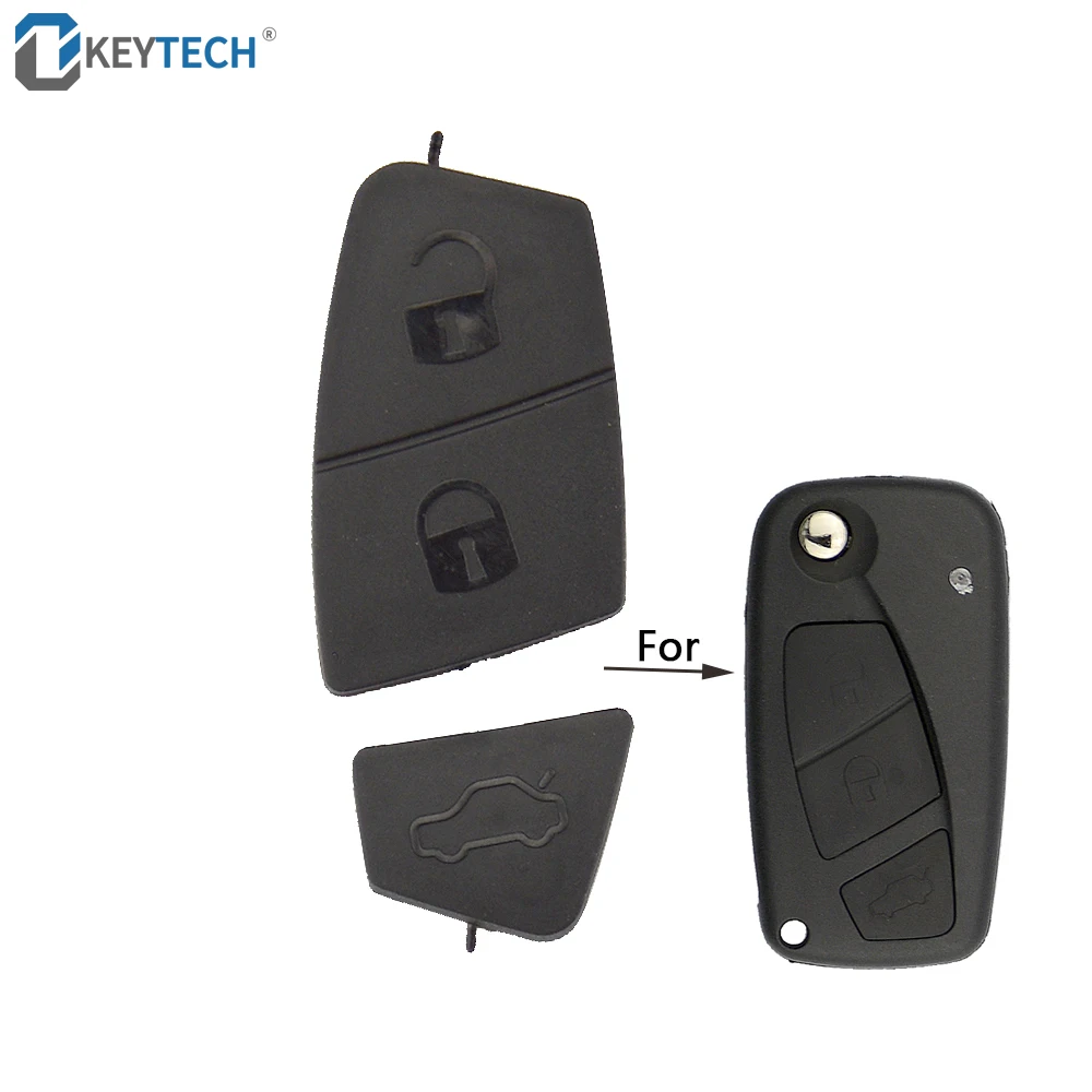 OkeyTech 1 шт. синий черный Замена 3 кнопки корпус автомобильного ключа дистанционного управления Кнопка Pad для Fiat Punto Panda Stilo