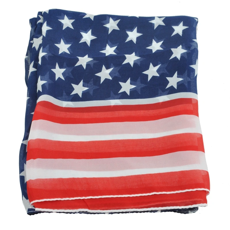 

Women Girl Scarves American Flag US Flag Patriotic Theme Scarves