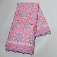 sinya new design french cotton embroidery lace fabrics high grade swiss soft cotton lace with stones sewing women dress