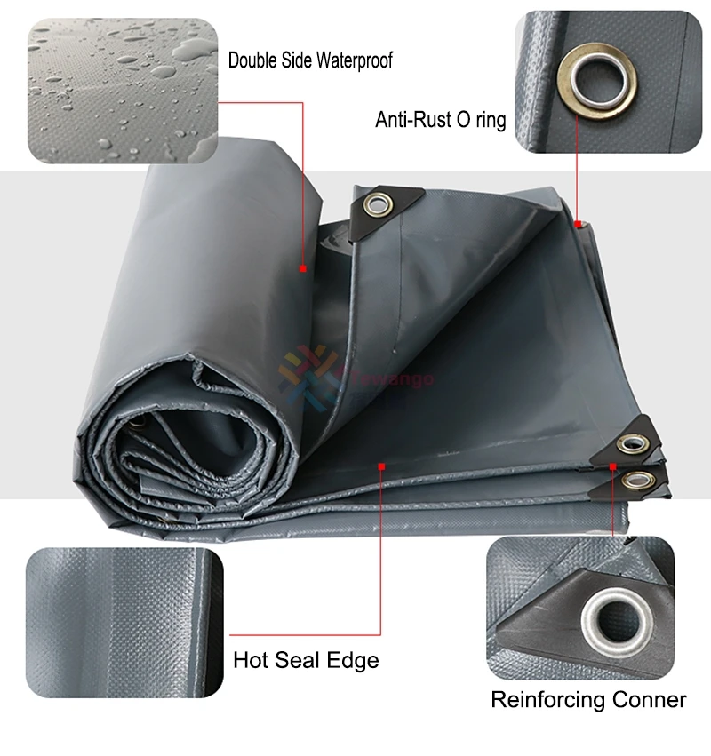 Tewango сверхпрочный ПВХ Оксфордский холст 550GSM Водонепроницаемый брезент 0 5 мм